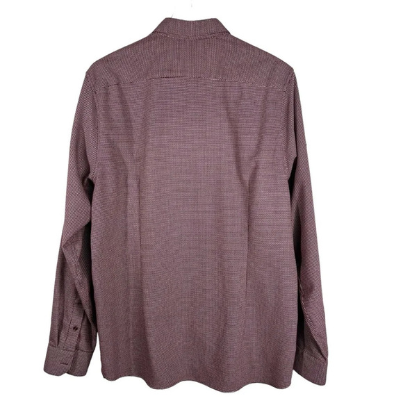 TED BAKER Soft Heavy Fabric Button Down Long Sleeve Men’s Patterned Shirt - Picture 6 of 7